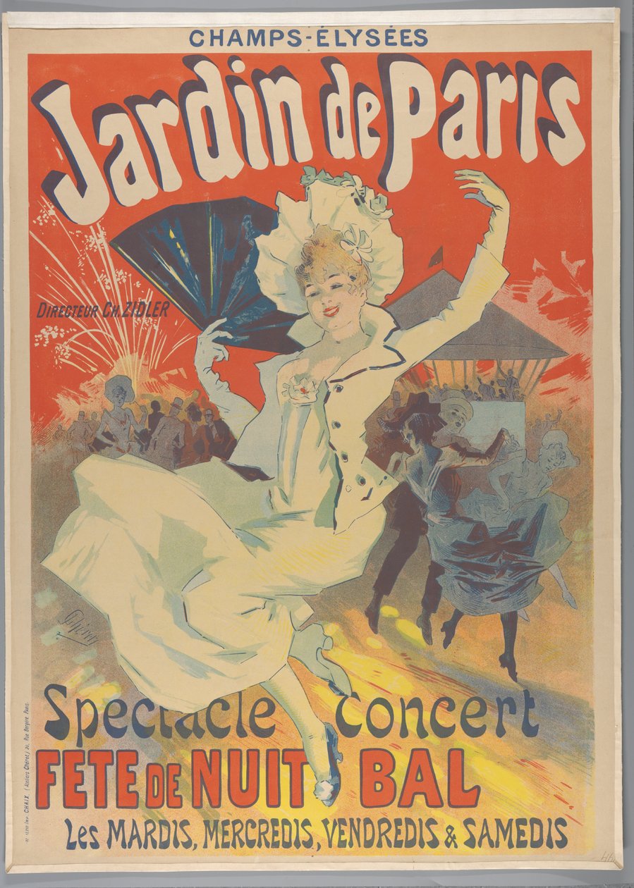 Champs-Elysées. Jardin de Paris, 1890 da Jules Cheret