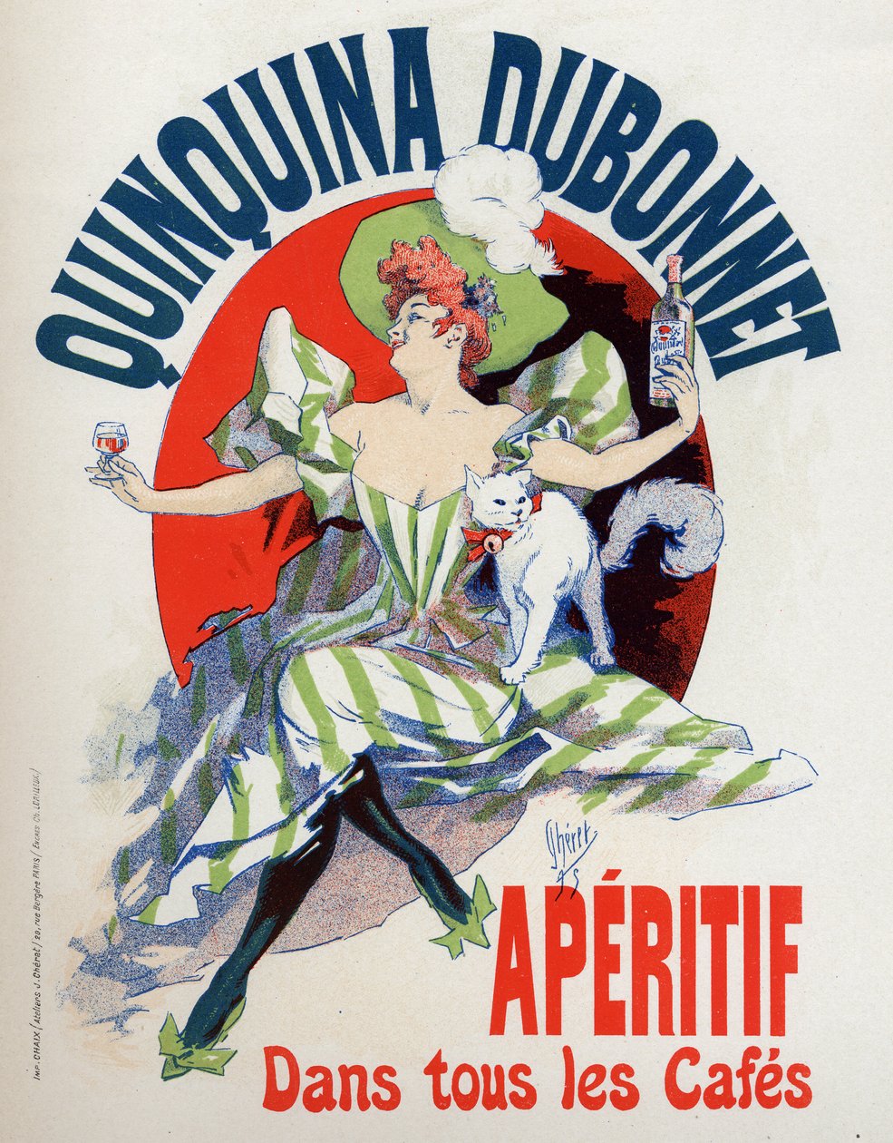 Cibo e bevande. Aperitivo Quinquina Dubonnet. Poster di Jules Cheret, Francia da Jules Cheret