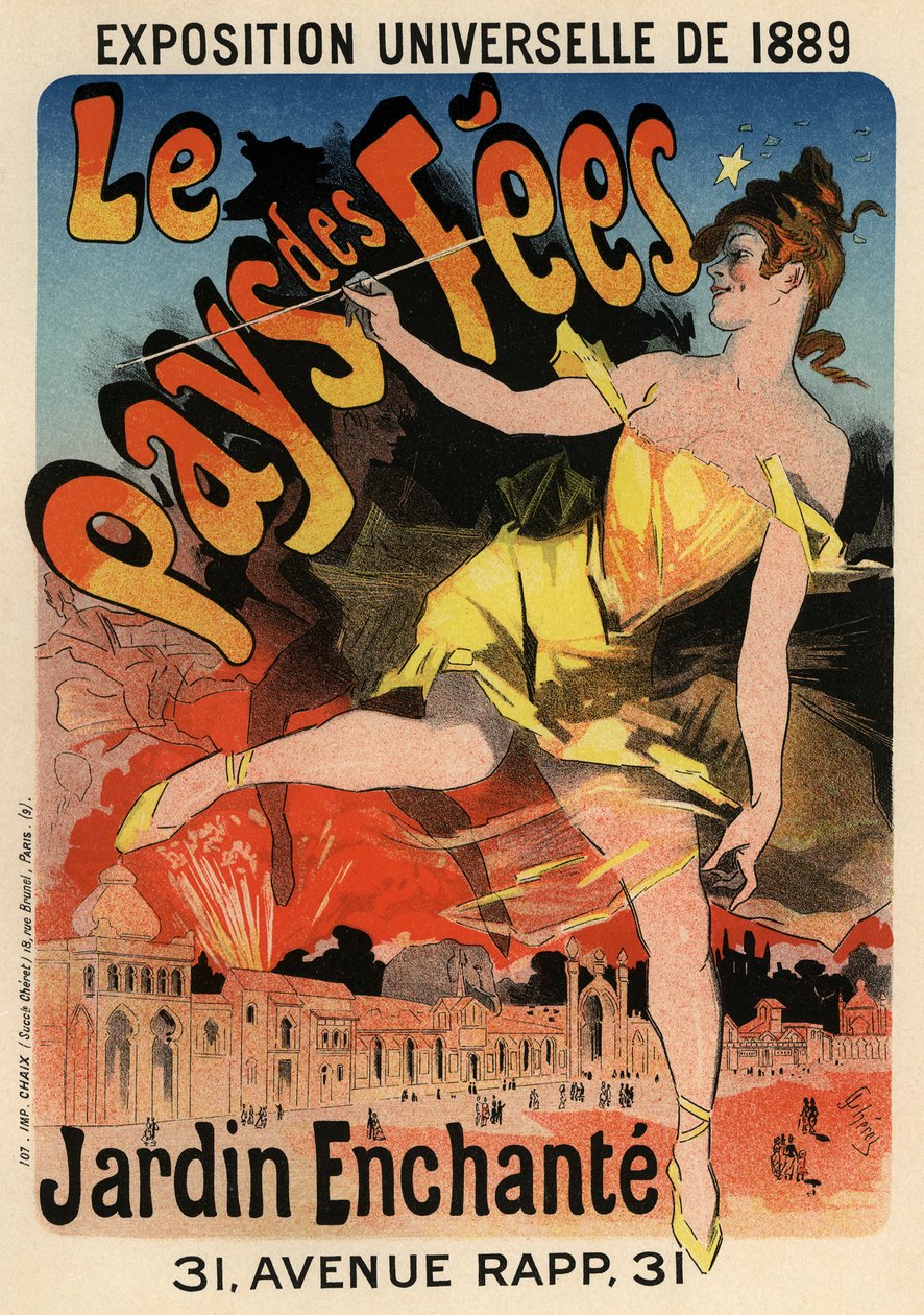 Le Pays des Fees Poster da Jules Cheret