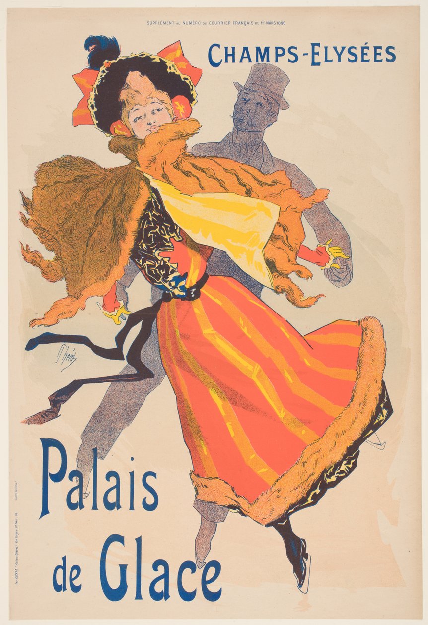 Poster pubblicitario del Palais de Glace, Champs Elysees da Jules Cheret