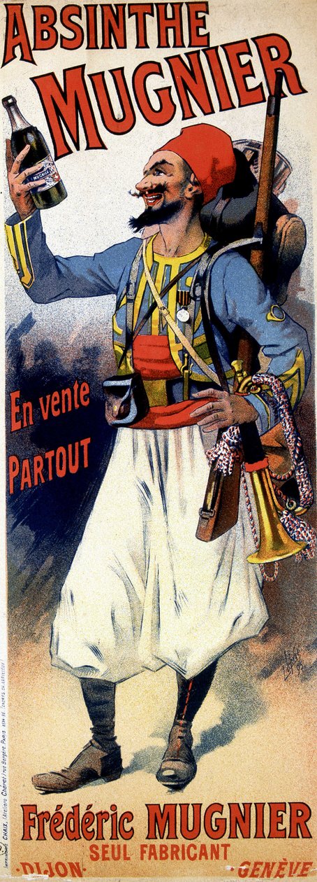 Poster per assenzio Mugnier - di Jules Cheret da Jules Cheret