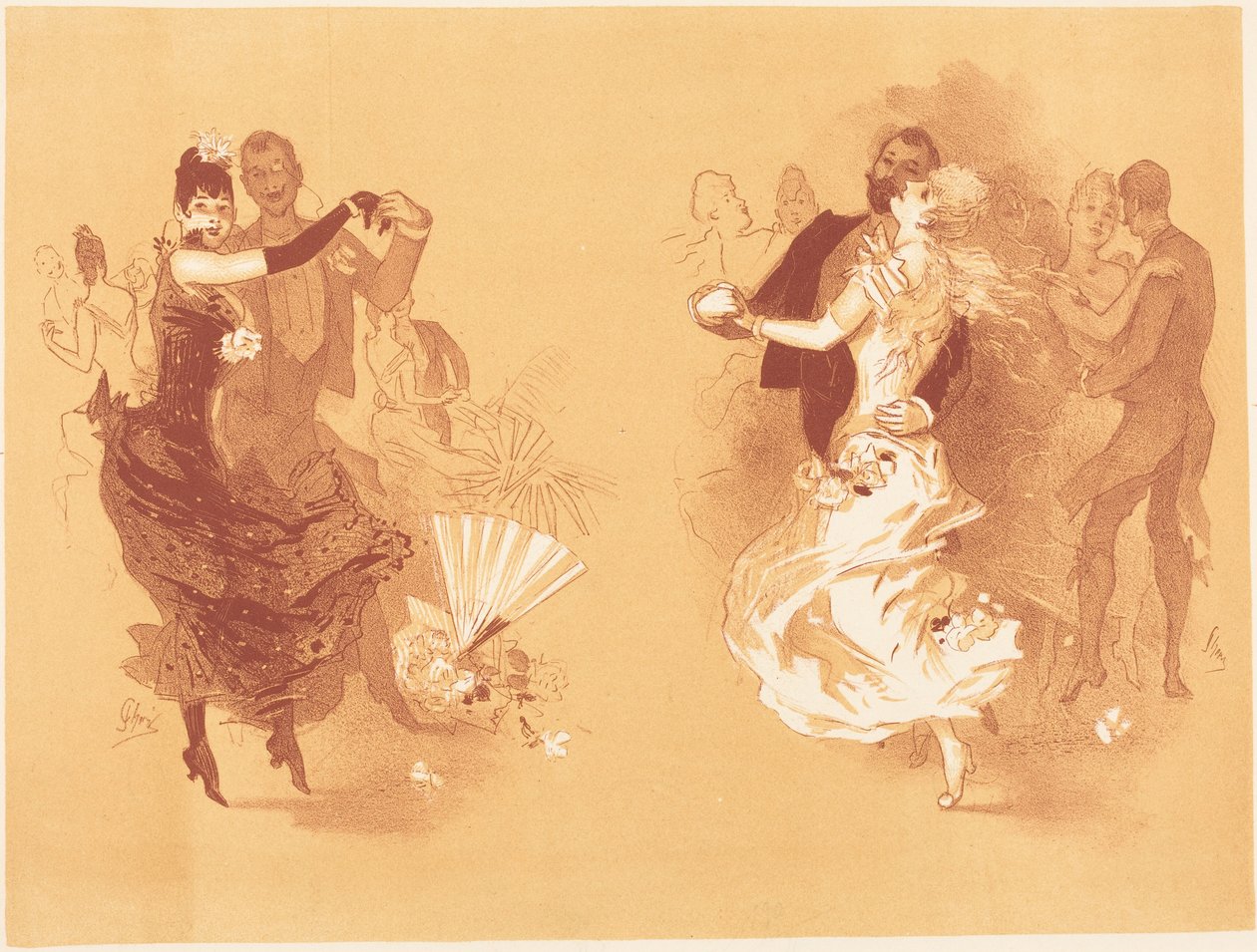 Valzer della bionda e valzer della bruna da Jules Cheret