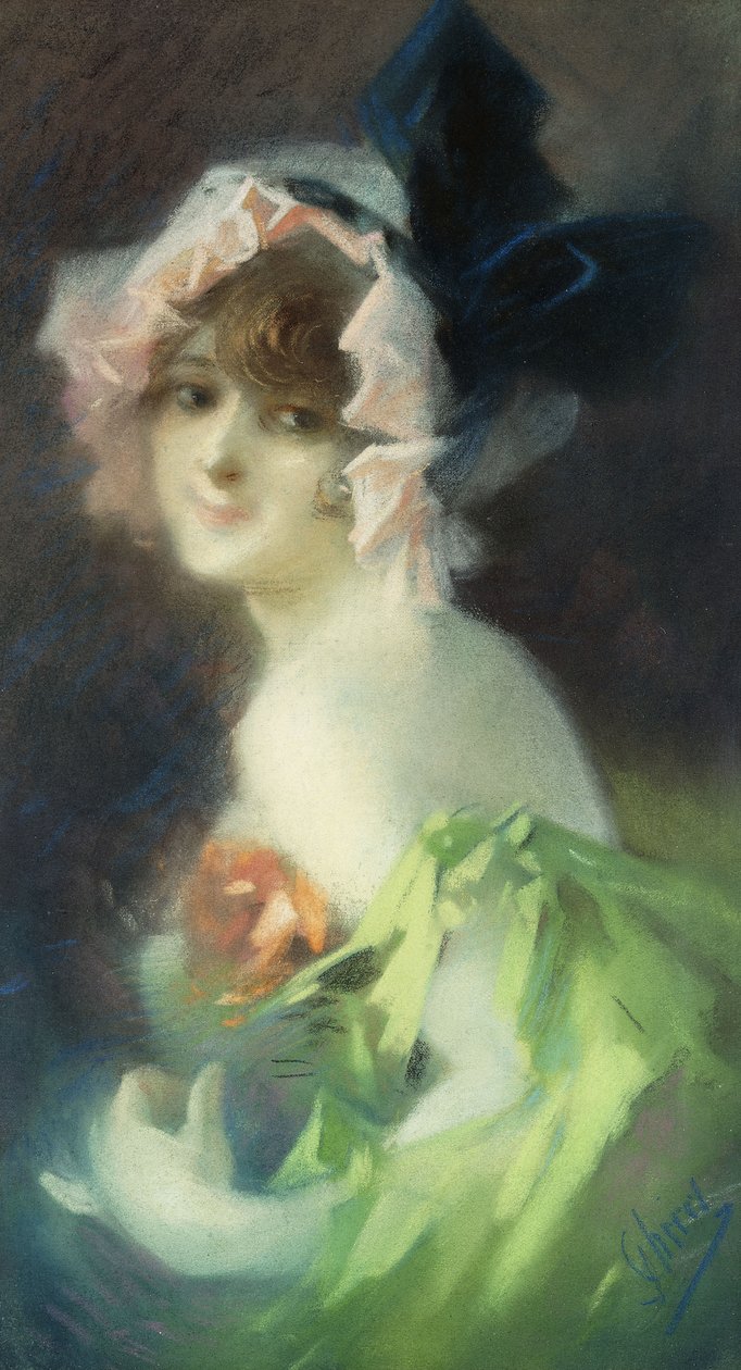 Donna con Guanti; Femme aux Gants da Jules Cheret