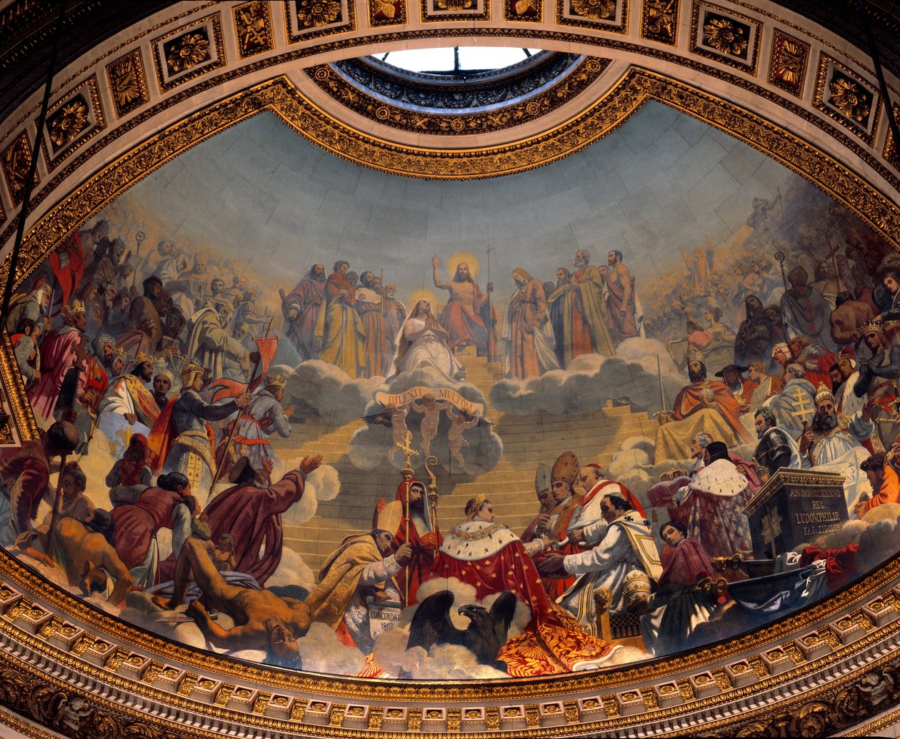 Storia e glorificazione del cristianesimo, dipinto della cupola della Chiesa della Madeleine da Jules Claude Ziegler