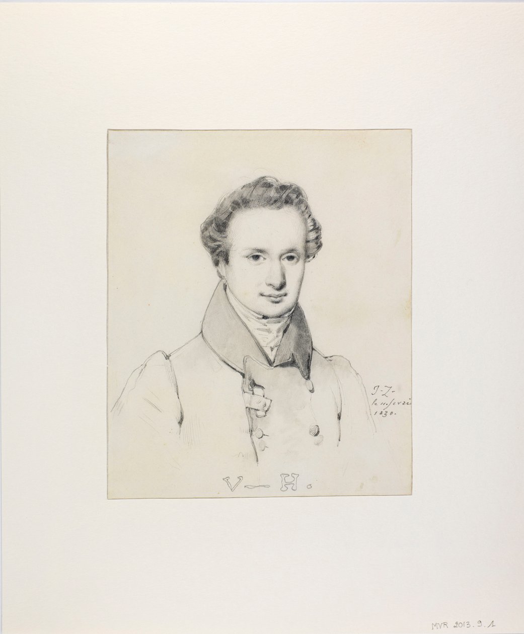 Ritratto di Victor Hugo 1802-1885, 1830 da Jules Claude Ziegler