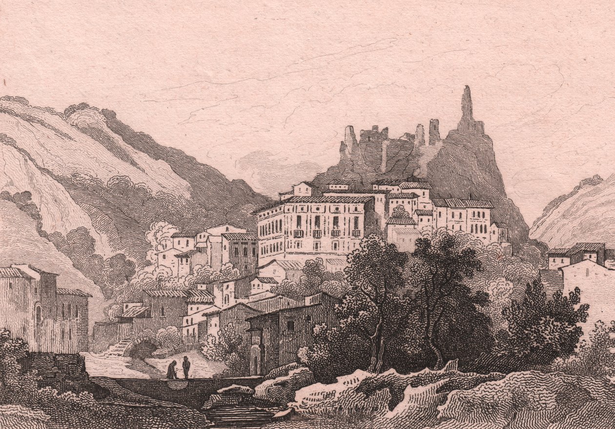 Veduta di Nicastro, Calabria, Italia da Jules Coignet