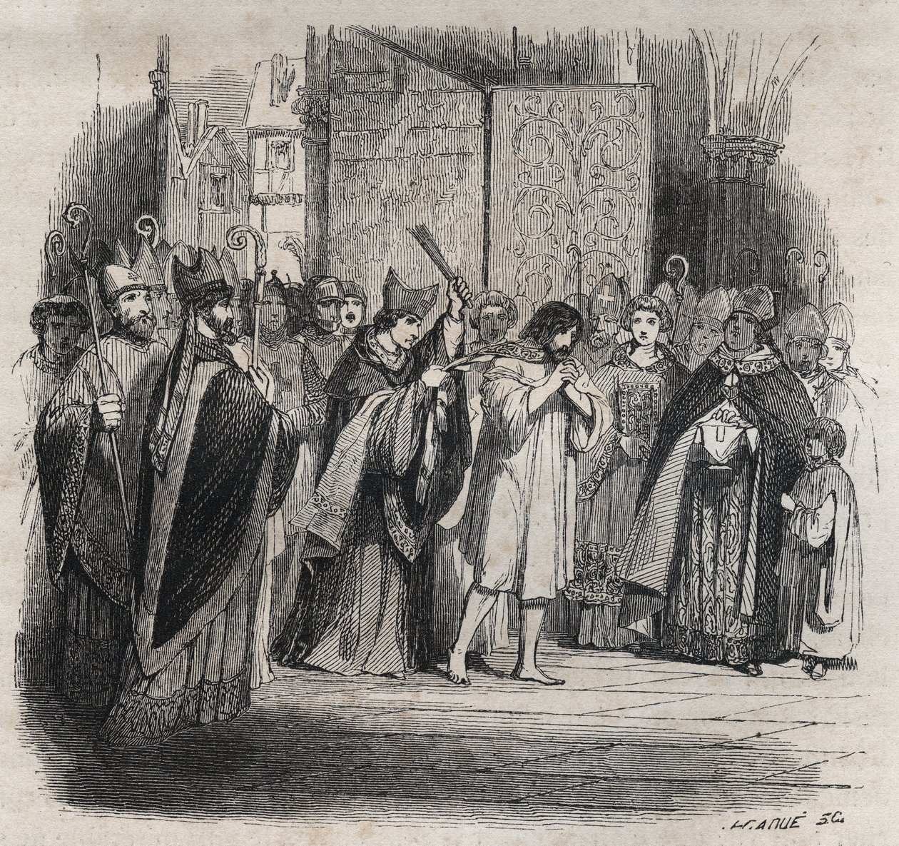 Penitenza di Raimondo VI, conte di Tolosa da Jules David