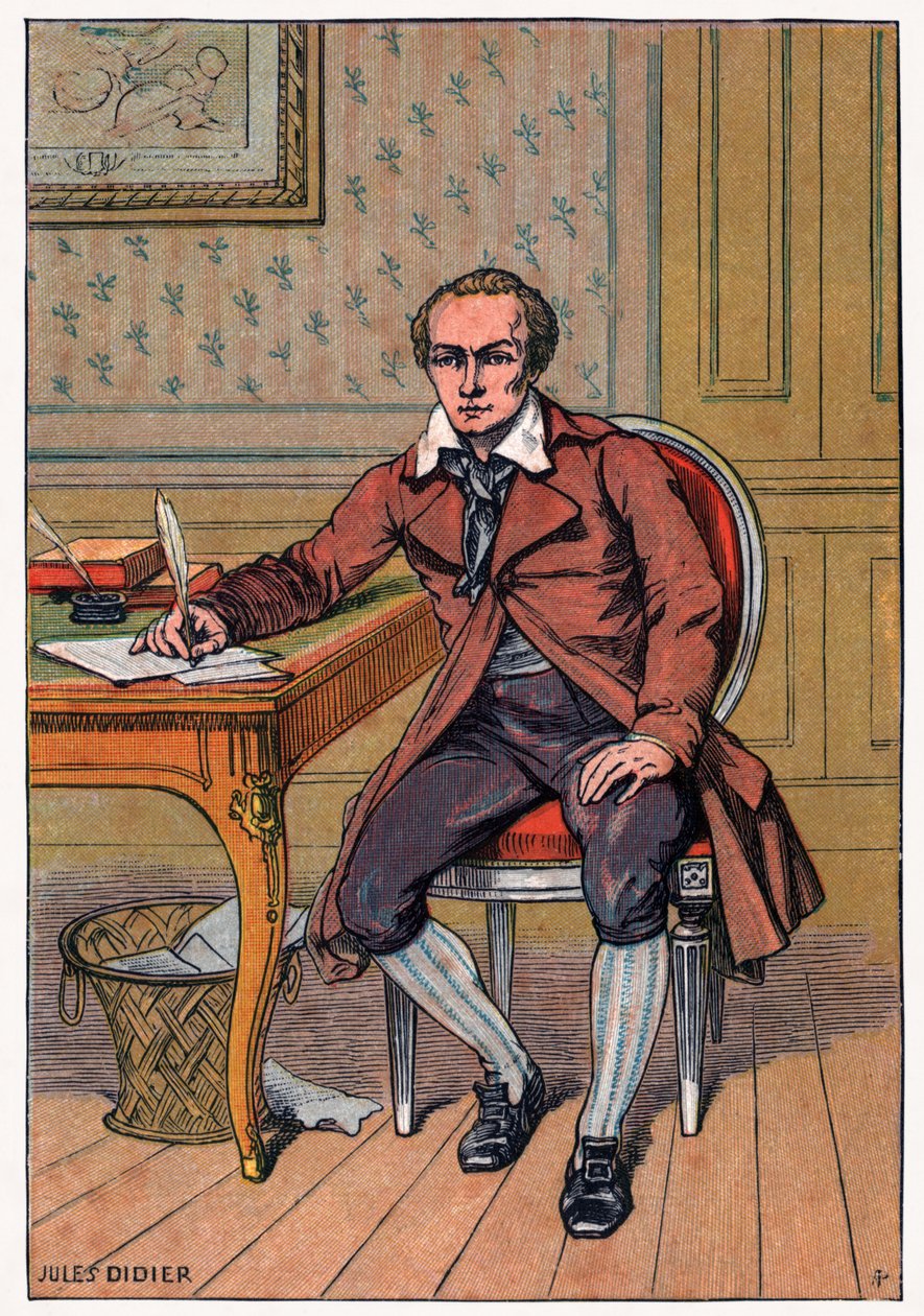 Andre Chenier, c.1900 (incisione) da Jules Didier