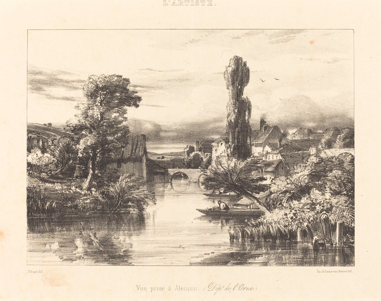 Veduta di Alençon da Jules Dupré