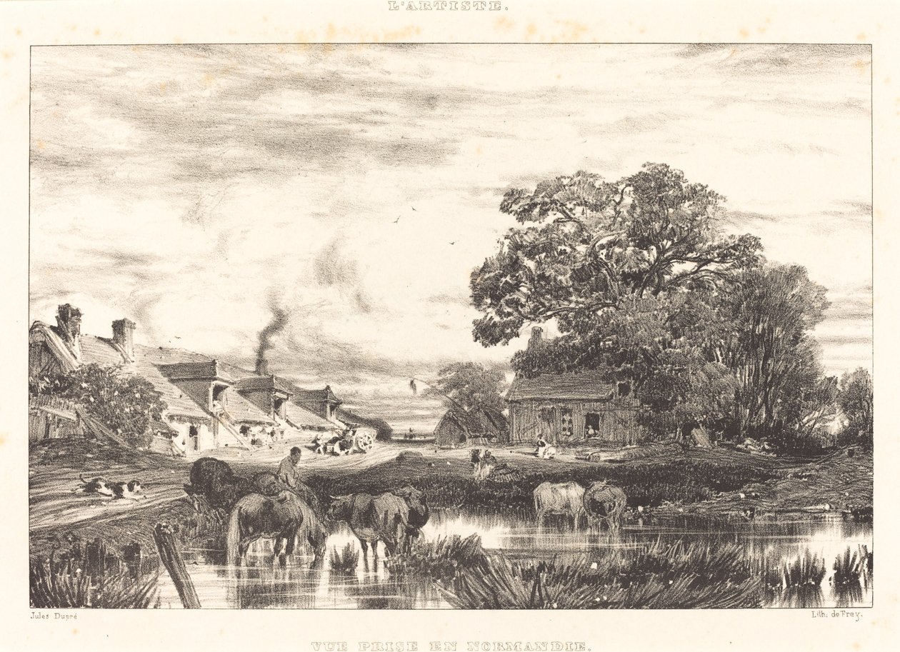 Veduta in Normandia da Jules Dupré