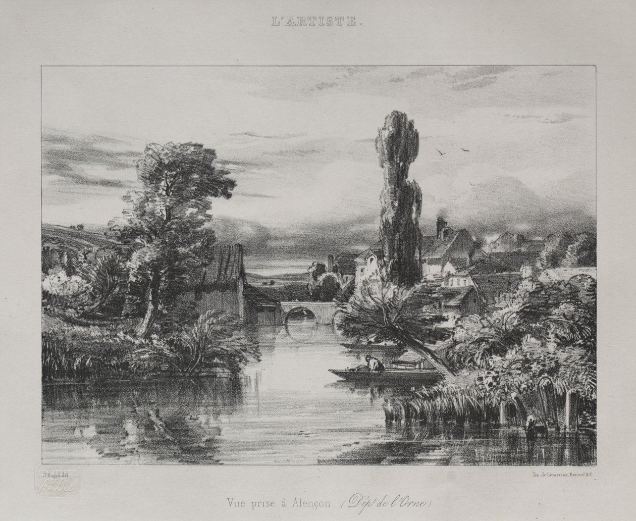 Veduta vicino ad Alençon, 1839 da Jules Dupré