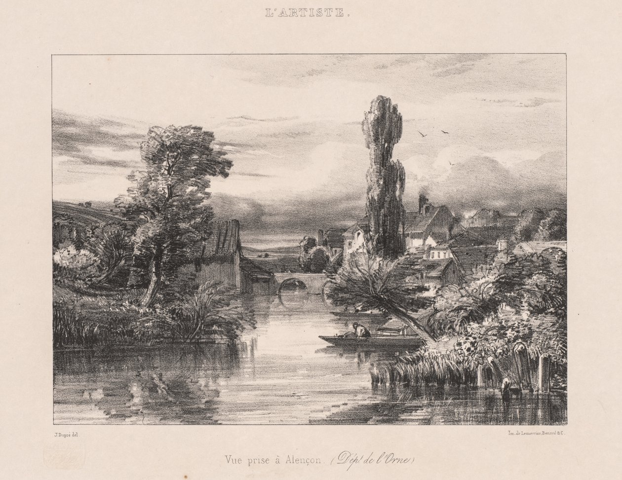 Veduta presa ad Alençon (Vue Prise à Alençon) da Jules Dupré