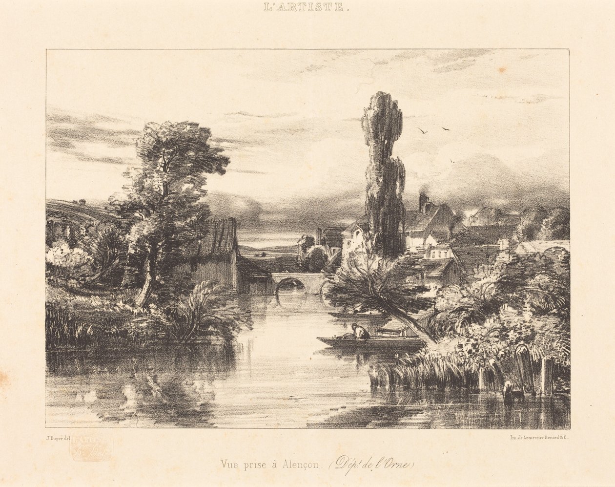Veduta di Alençon da Jules Dupré
