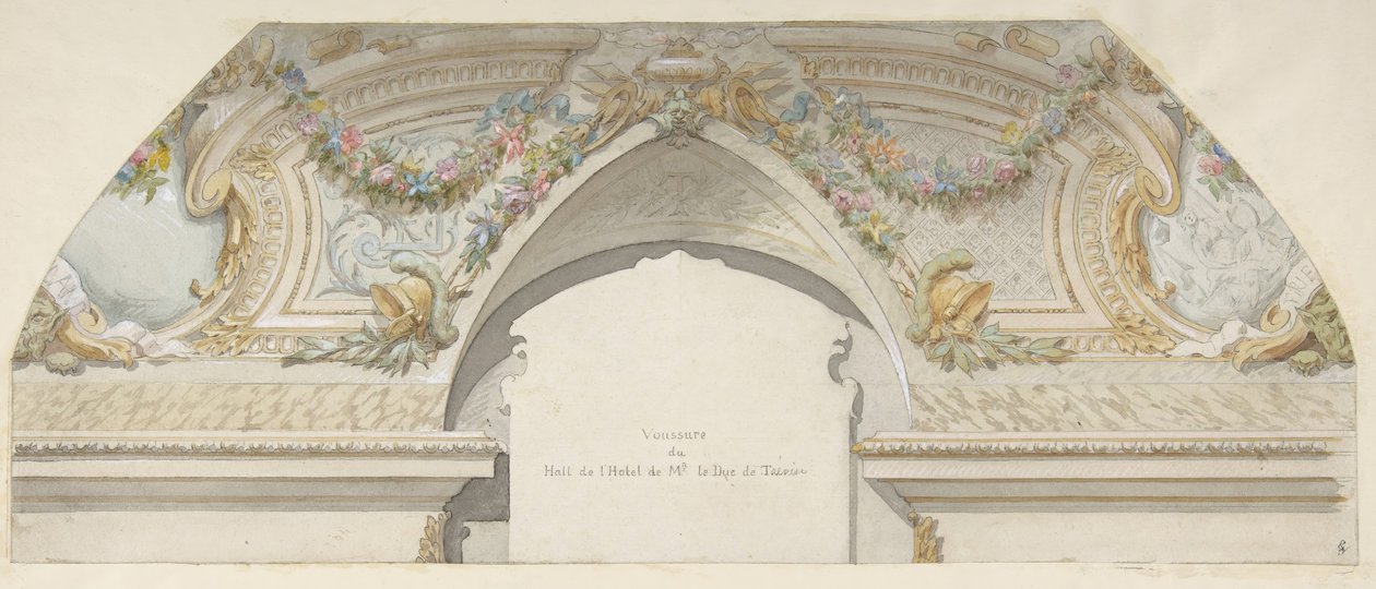 Progetto per Hôtel de Trevise, Parigi da Jules Edmond Charles Lachaise and Eugène Pierre Gourdet