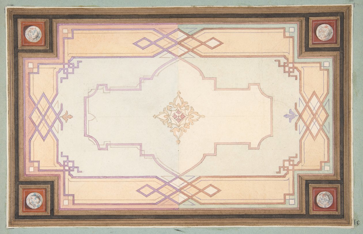 Progetto per un soffitto da Jules Edmond Charles Lachaise and Eugène Pierre Gourdet