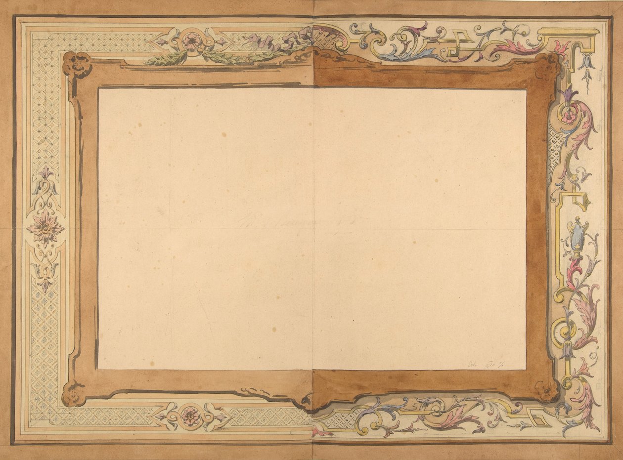 Progetto per un soffitto, seconda metà del XIX secolo da Jules Edmond Charles Lachaise and Eugène Pierre Gourdet