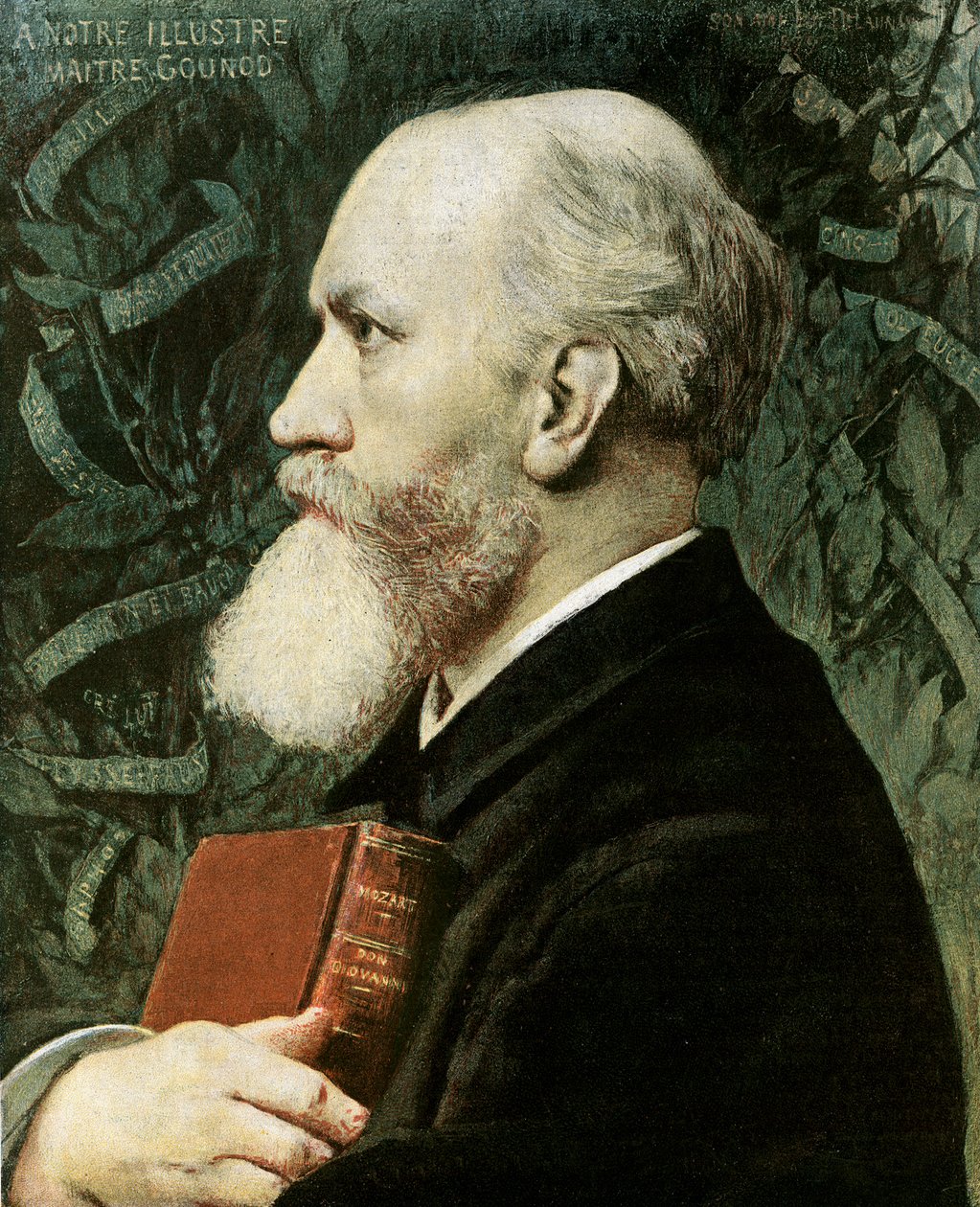 Ritratto di Charles Gounod (litografia a colori) da Jules Elie Delaunay