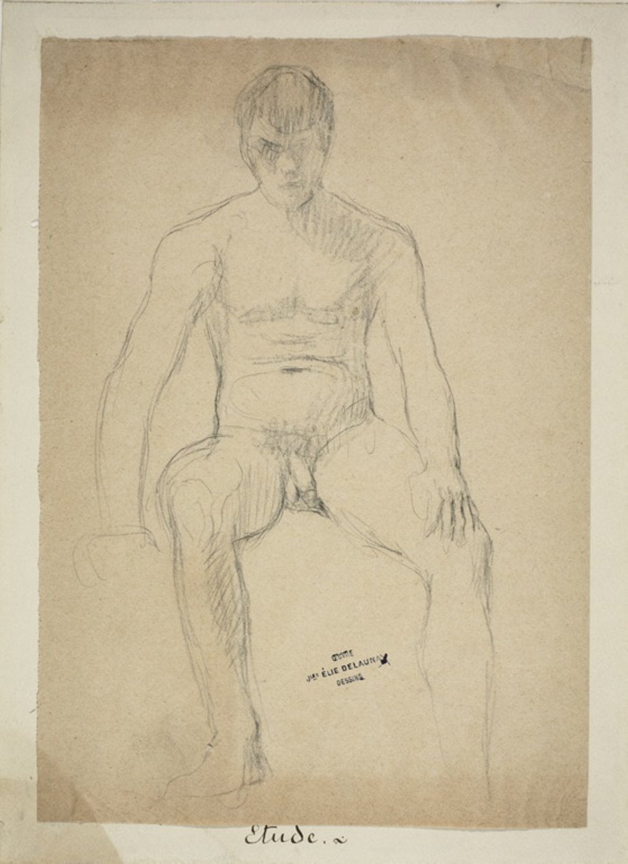 Nudo accademico seduto da Jules Elie Delaunay