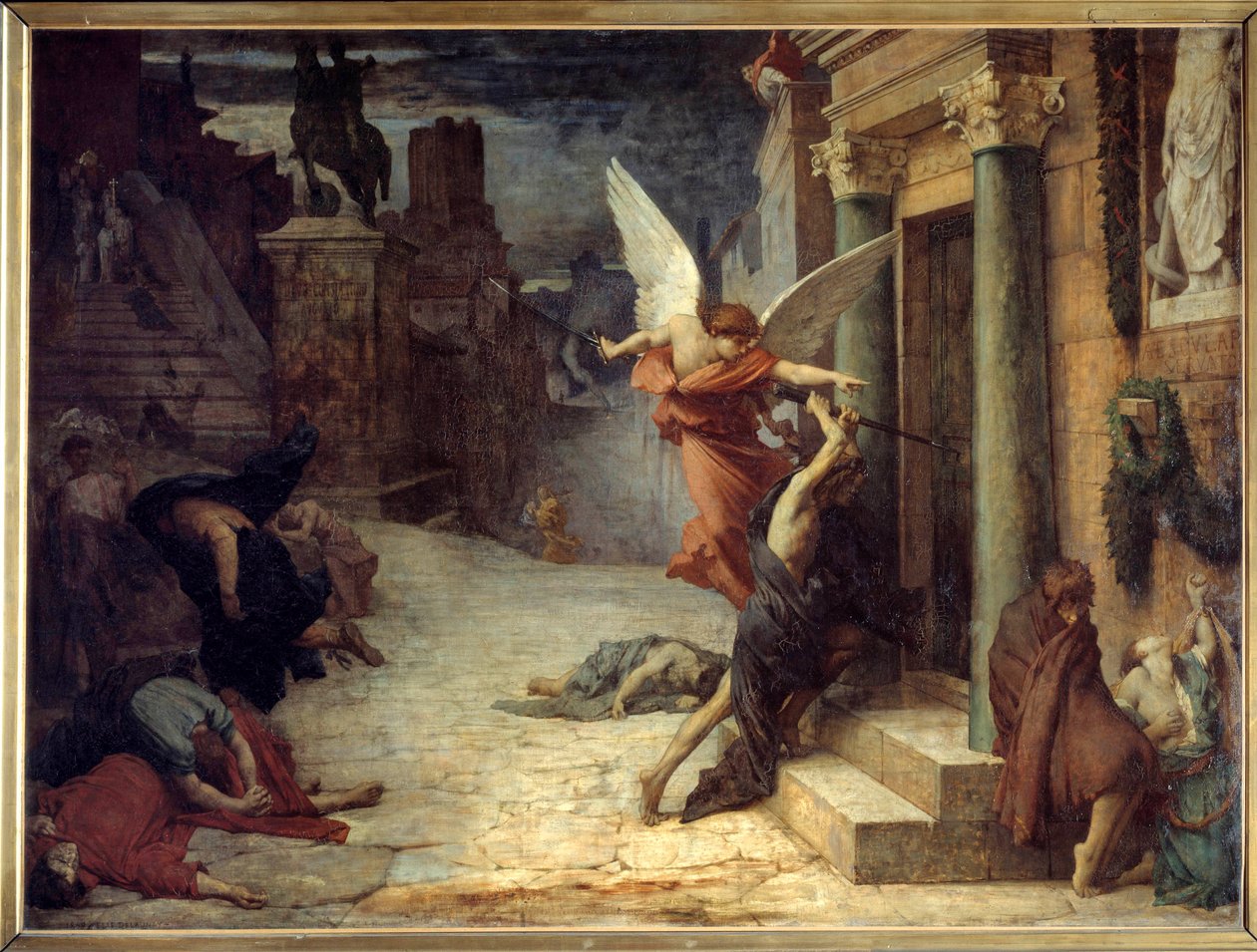 La peste a Roma (rappresentazione allegorica) da Jules Elie Delaunay