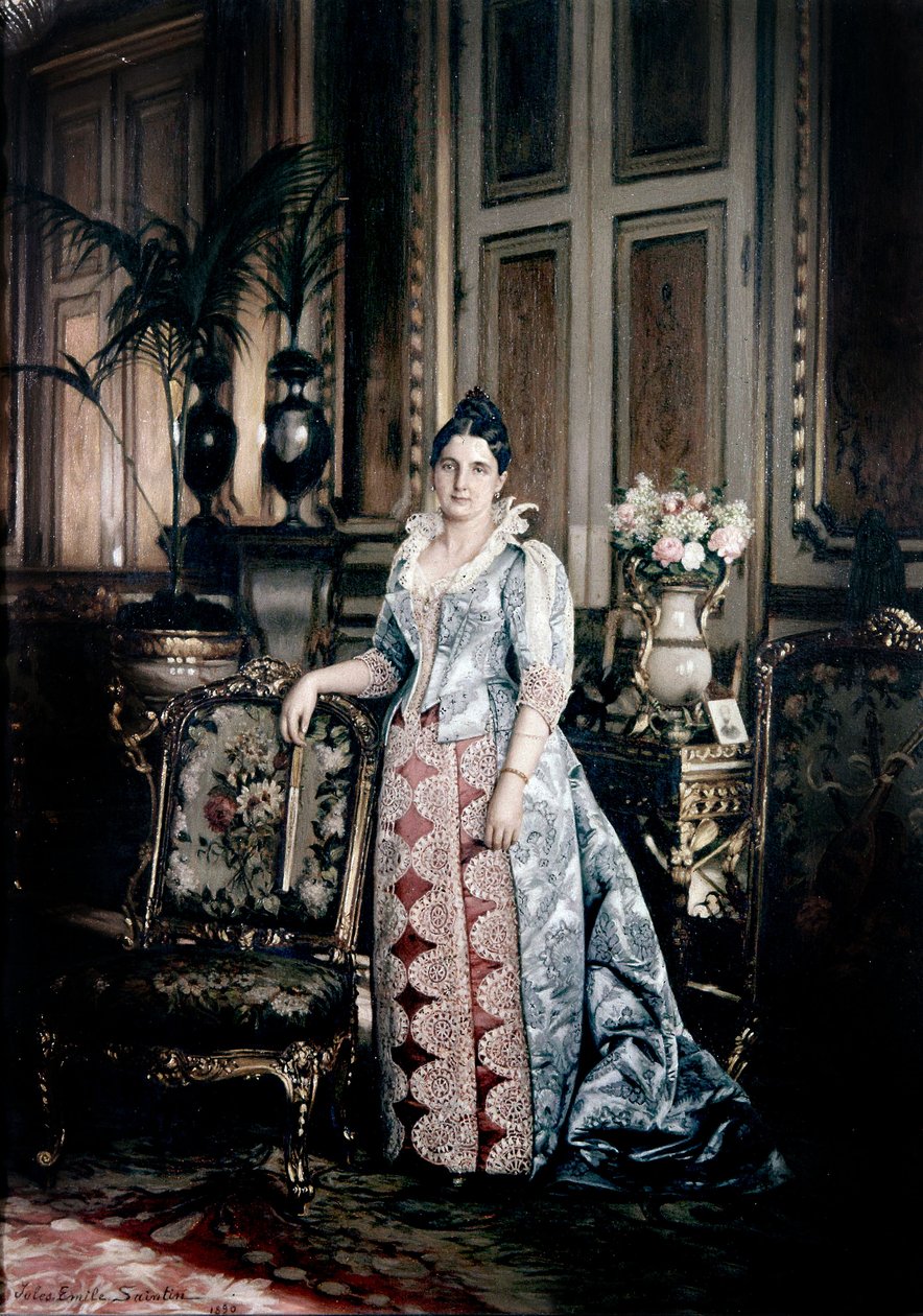 Ritratto della signora Carnot con abito di Worth da Jules Emile Saintin
