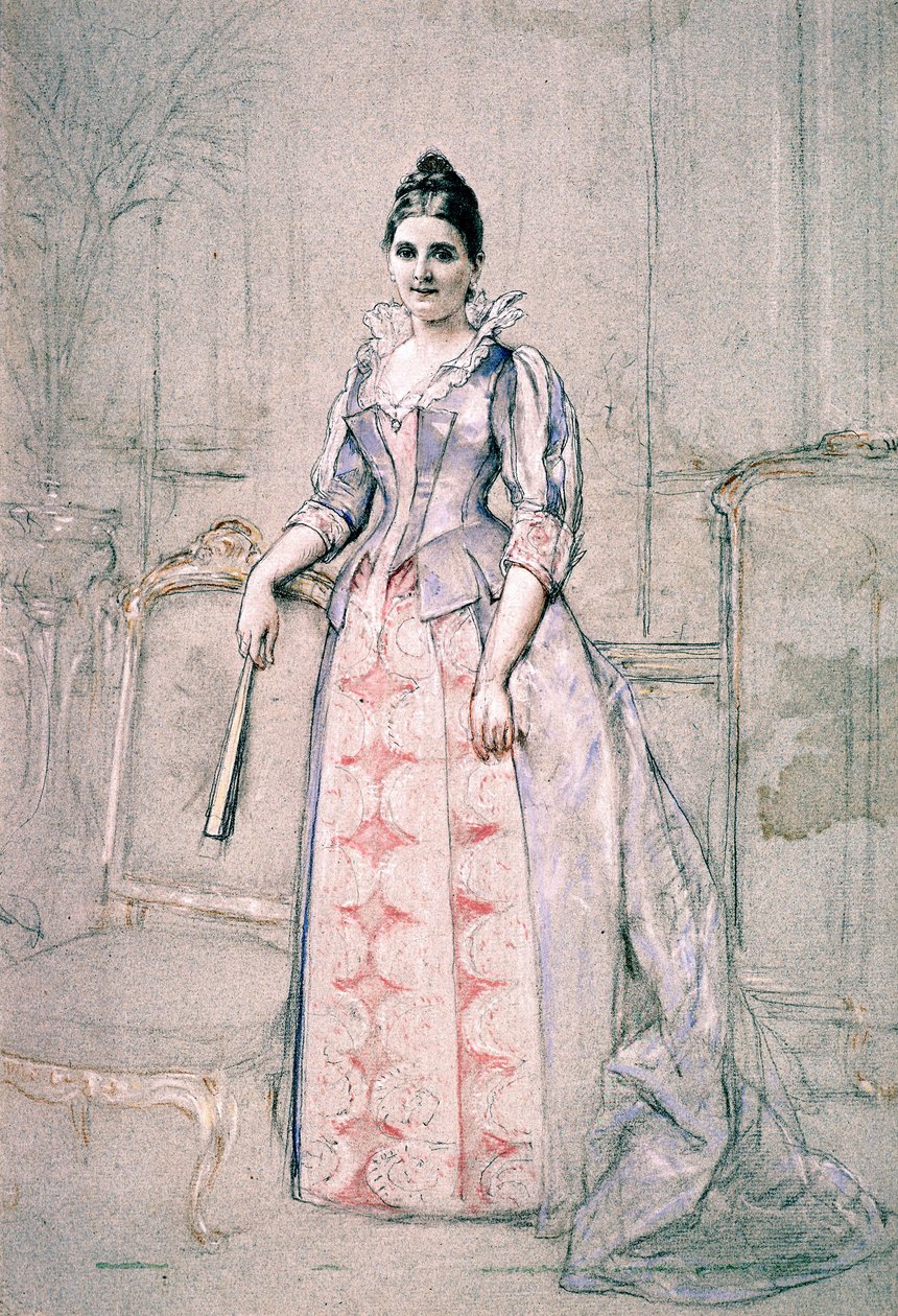 Ritratto della signora Carnot con abito Worth da Jules Emile Saintin