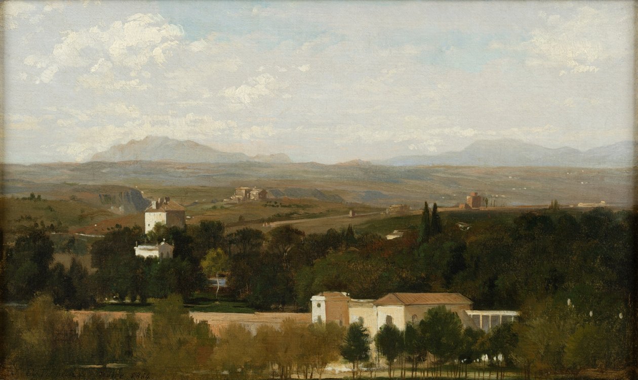 Vista vicino a Roma da Jules Emile Saintin