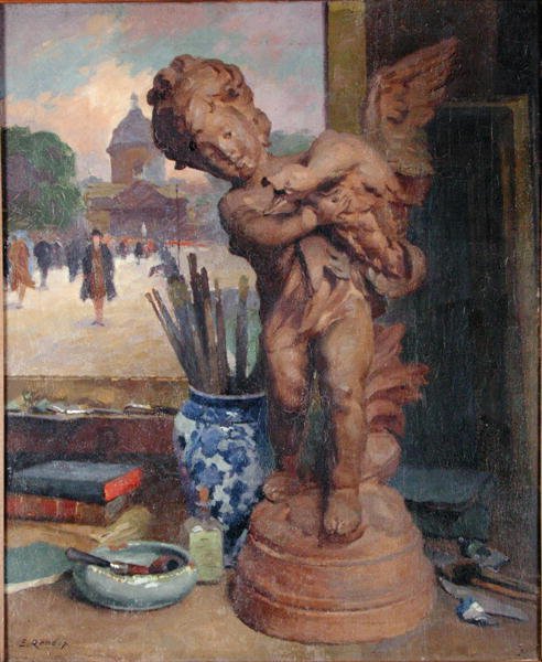 Natura morta con un angelo da Jules Ernest Renoux