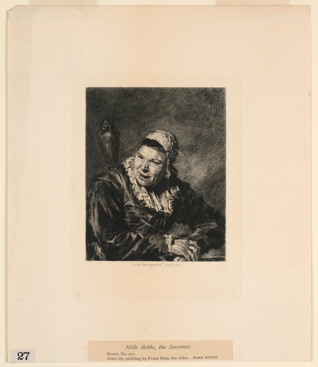 Hille Bobbe, la strega, da "Incisioni di quadri nel Metropolitan Museum, New York" da Jules Ferdinand Jacquemart