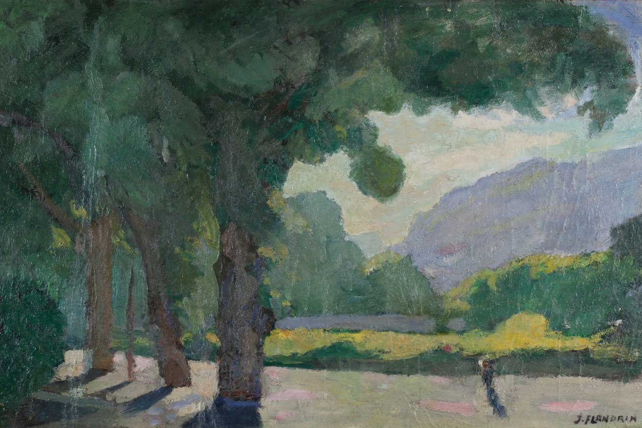 Grenoble, veduta presa da Île Verte 1922 da Jules Flandrin
