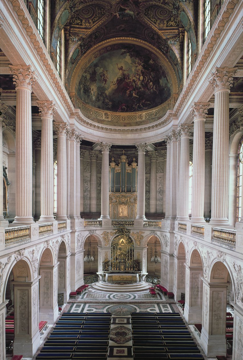 Vista interna della cappella da Jules Hardouin Mansart