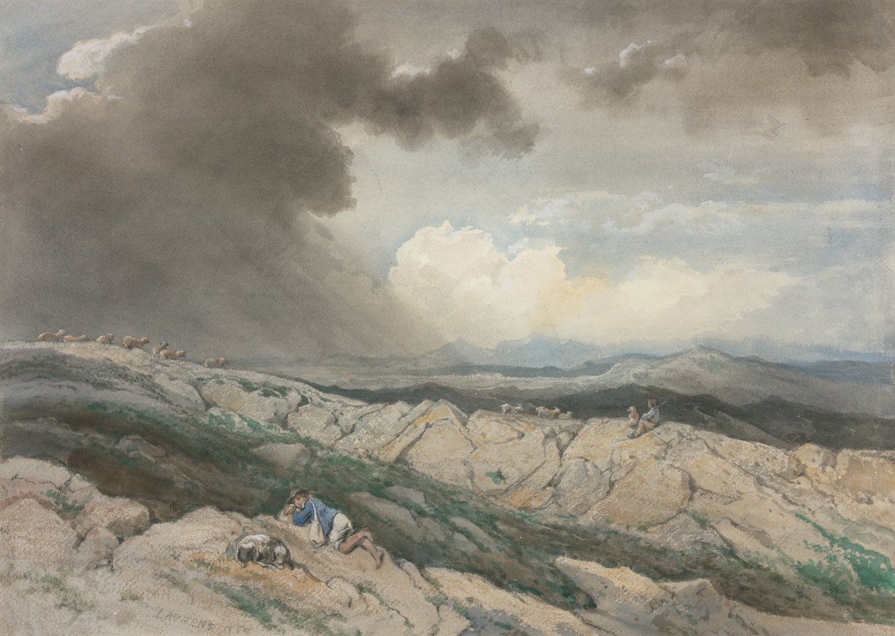 Paesaggio con pastori, c. 1869 da Jules Joseph Augustin Laurens