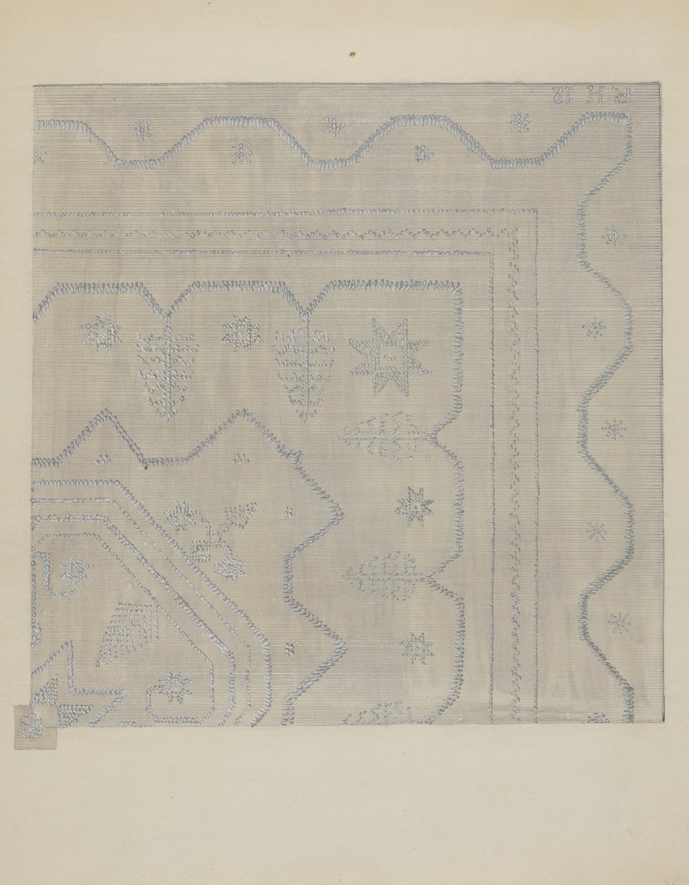 Coperta di candelabro tessuta, c. 1936 da Jules Lefevere