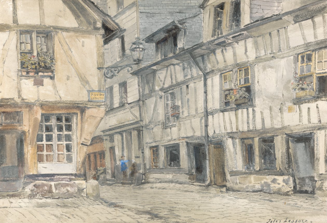 Vista della Rue de Lamitie da Jules Lessore