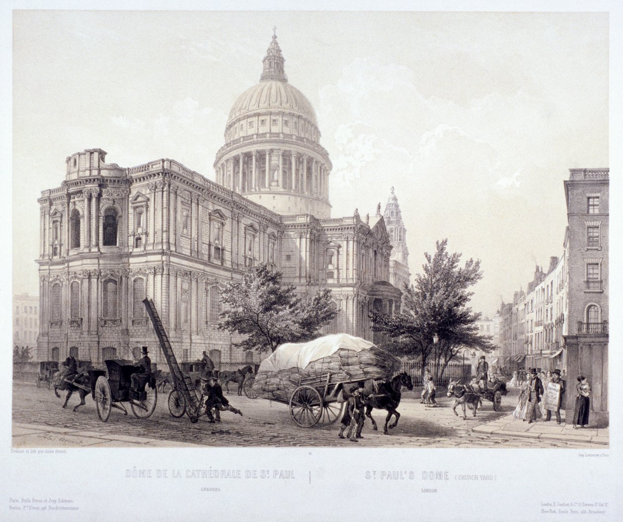 Cattedrale di San Paolo, Londra, c. 1855 da Jules Louis Arnout