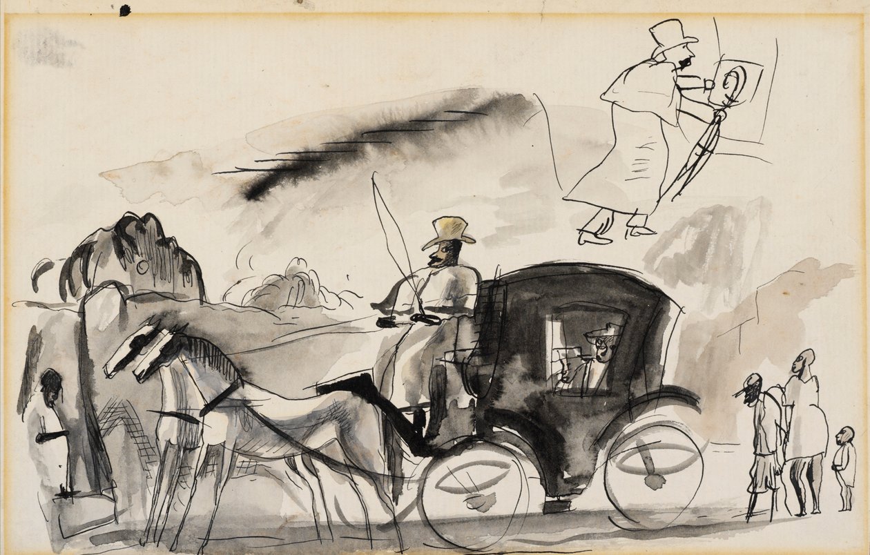 Figure con carrozza da Jules Pascin