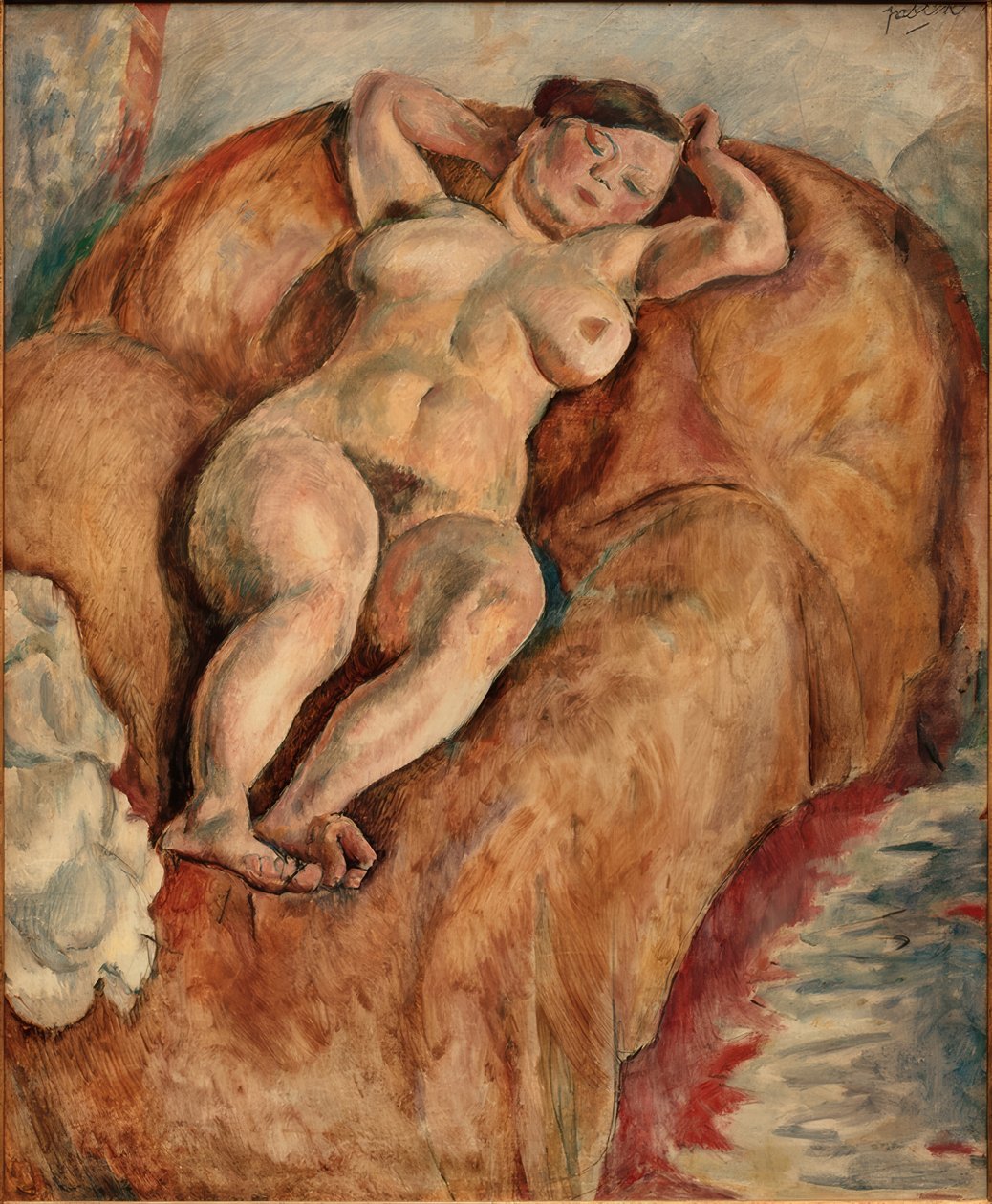 Nudo femminile sdraiato da Jules Pascin