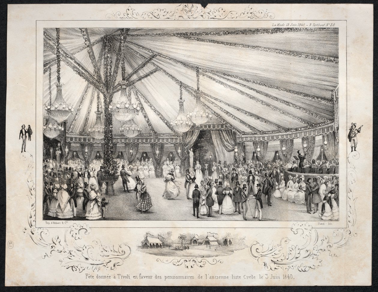 Festa a Tivoli in favore dei pensionati della vecchia lista civile il 3 giugno 1840 da Jules Platier