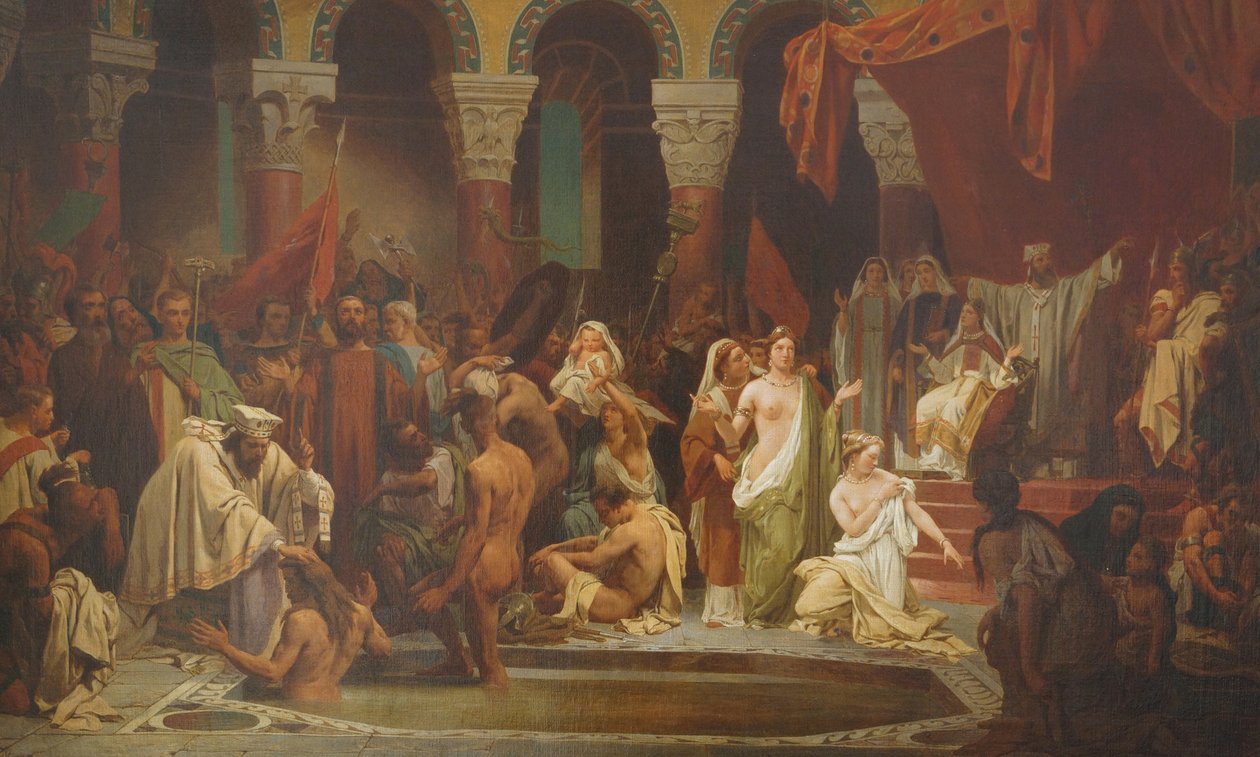 Il battesimo di Clodoveo da Jules Vincent Rigo