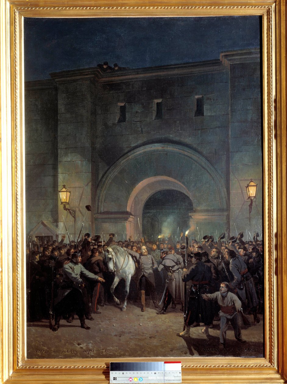 Liberazione dei prigionieri di Mazas il 21 gennaio 1871. Mazas era una prigione vicino a Lione. Dipinto di Jules Didier (1831-1892) e Jacques Guiaud (1811-1876) da Jules and Guiaud Jacques  Didier