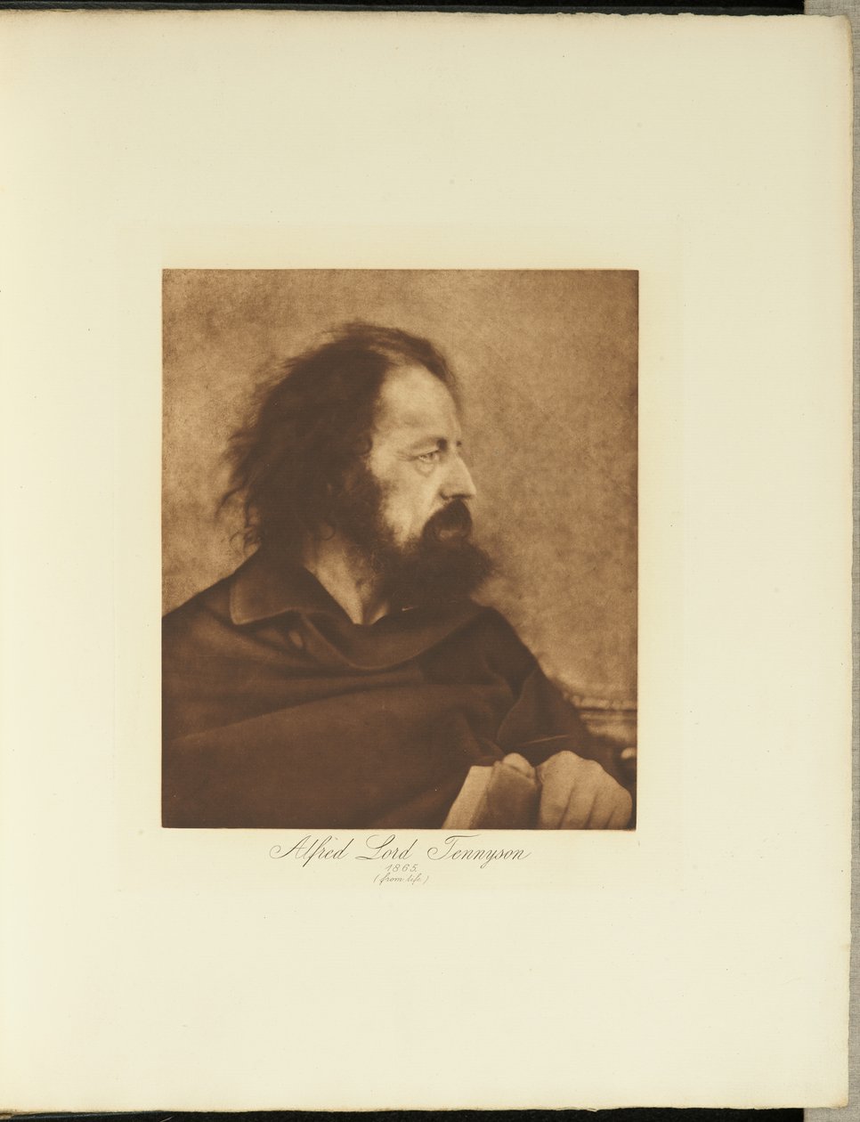 Alfred, Lord Tennyson, 1865 (Monaco sporco) da Julia Margaret Cameron