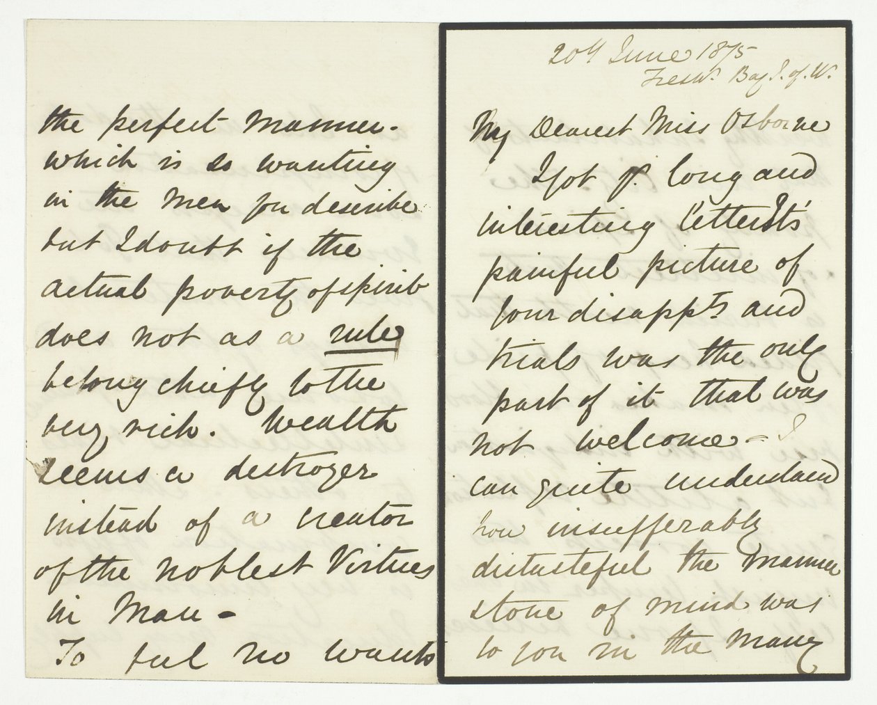 Lettera autografa da Julia Margaret Cameron