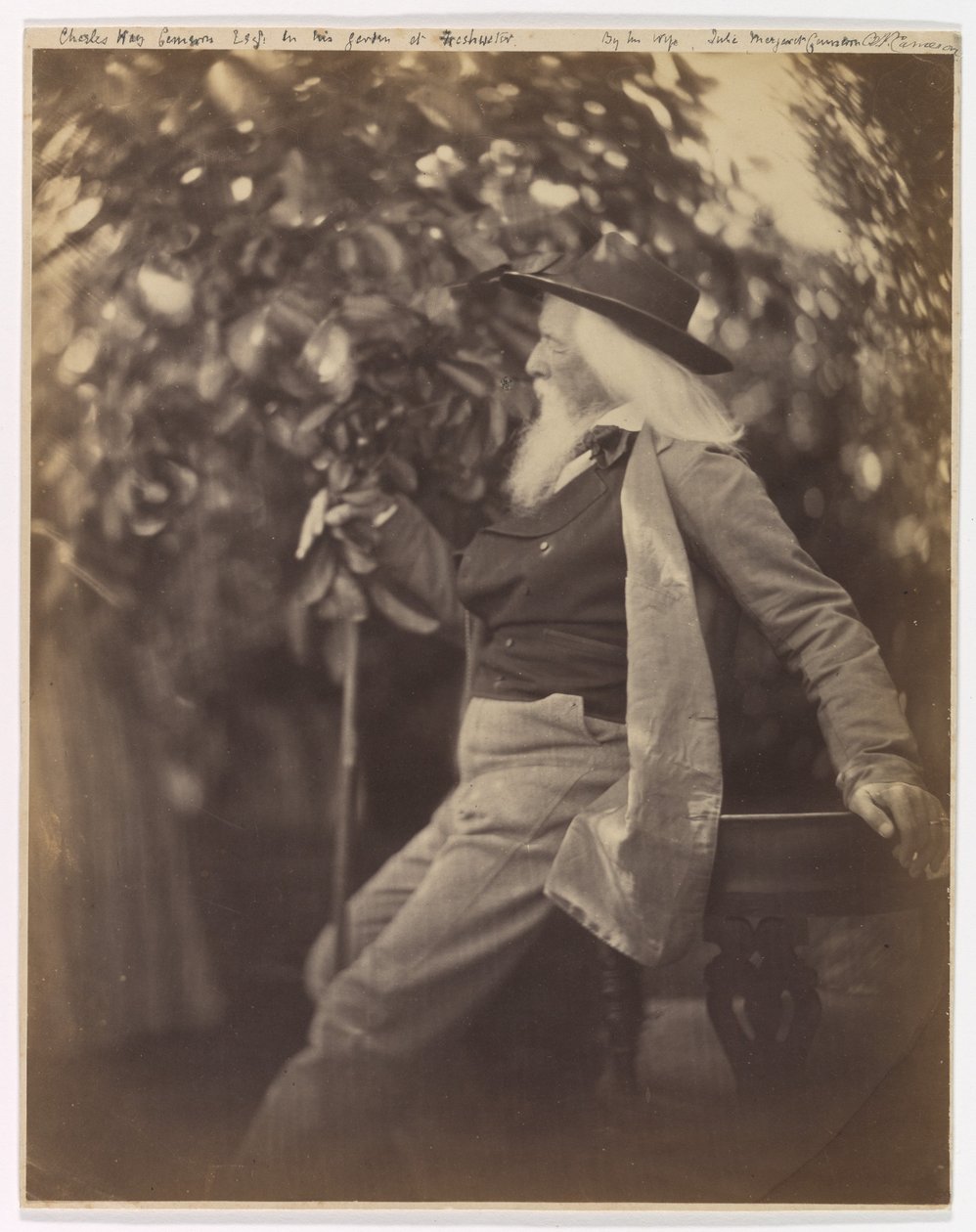 Charles Hay Cameron, Esq., nel suo giardino a Freshwater da Julia Margaret Cameron
