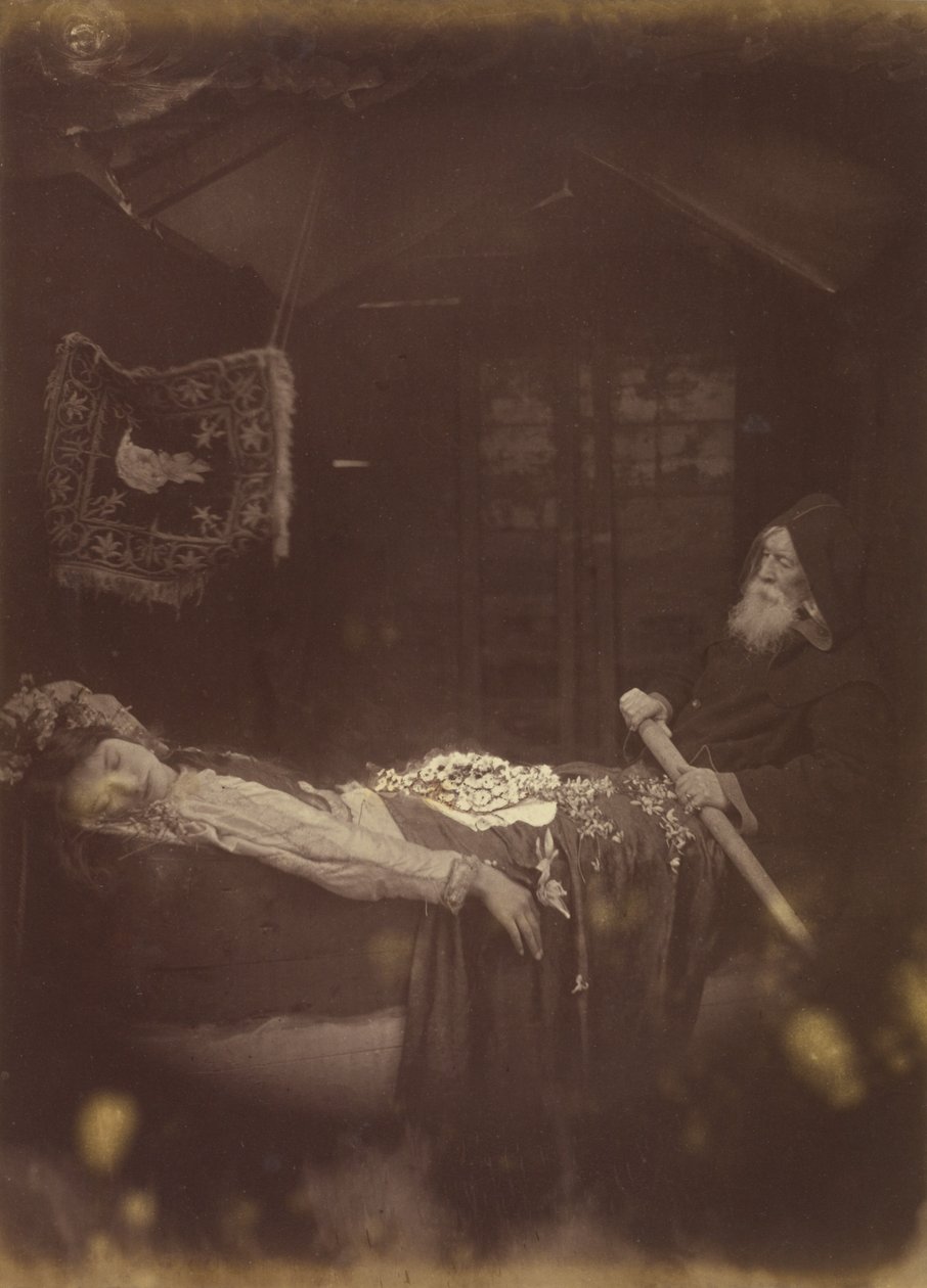 Elaine «e i morti», spinti dai muti, salirono con la marea. da Julia Margaret Cameron
