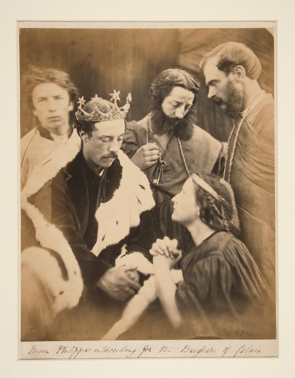 La regina Filippa intercede per i borghesi di Calais da Julia Margaret Cameron