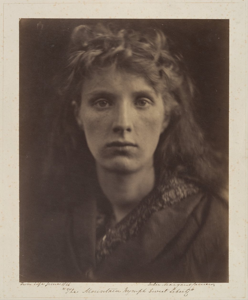 La ninfa della montagna Dolce Libertà da Julia Margaret Cameron