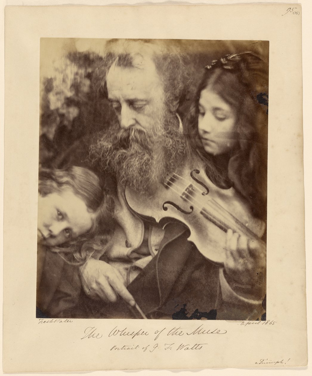 Il sussurro della musa / Ritratto di G. F. Watts da Julia Margaret Cameron