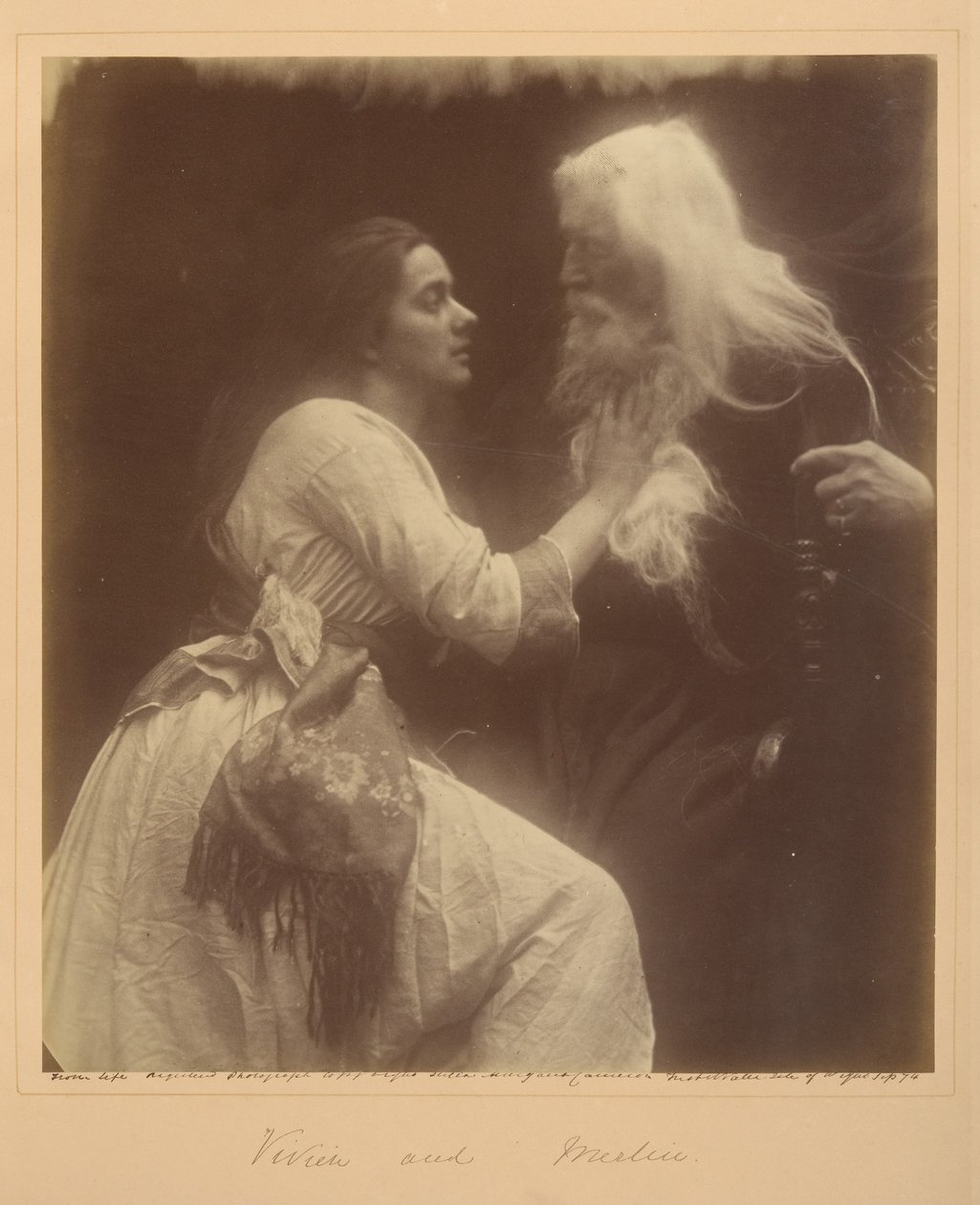 Vivien e Merlino da Julia Margaret Cameron