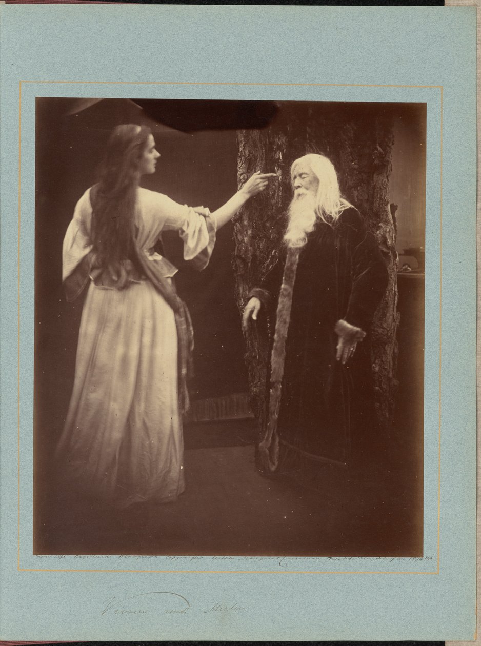 Vivien e Merlino da Julia Margaret Cameron