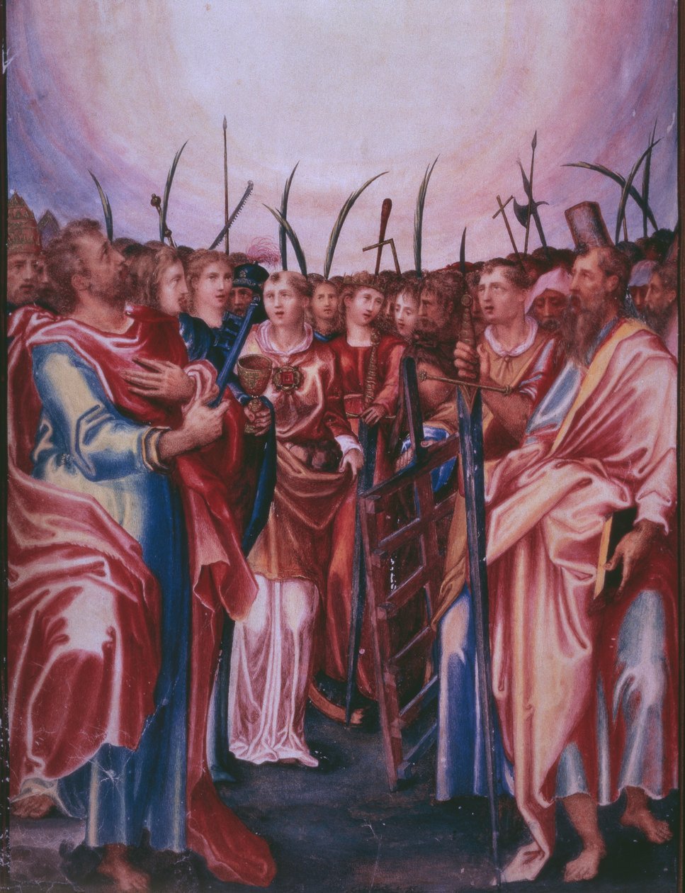 Ognissanti, da un facsimile del Breviario di Re Filippo II di Spagna, 1569 da Julian and Leon, Andres de Fuente del Saz