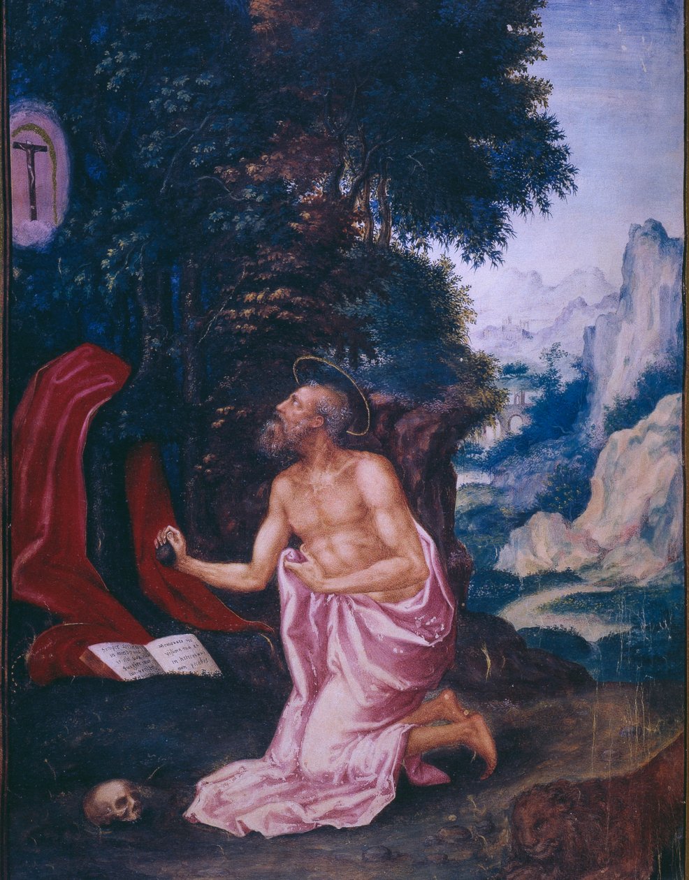 San Girolamo, da un facsimile del Breviario di Re Filippo II di Spagna, 1569 da Julian and Leon, Andres de Fuente del Saz